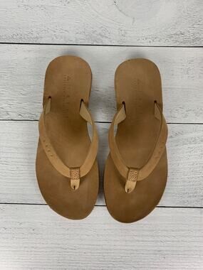 Reef Women's Size 7 Brown Leather Ojai Classic Slim Sandals Flip Flops Thongs